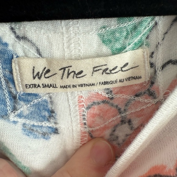 We The Free Floral Short Sleeve Top - Blue, Pink, Green - Picture 4 of 4